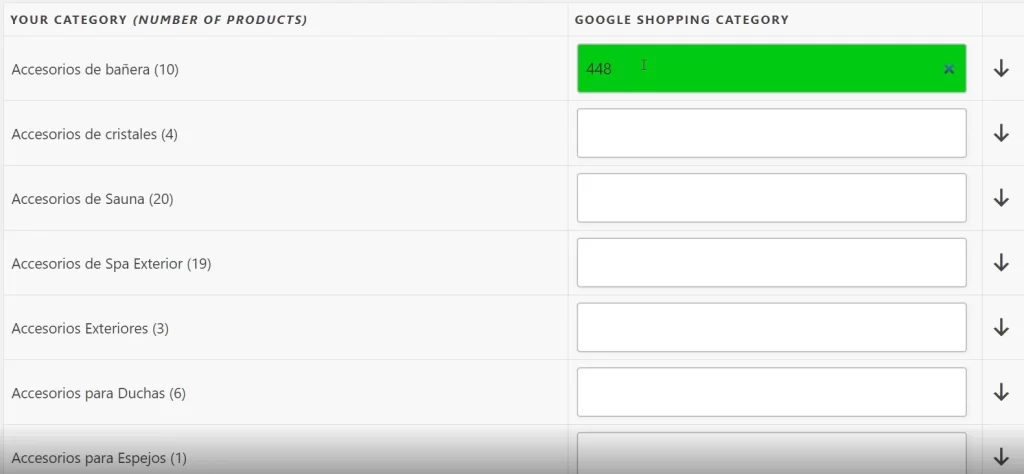 Como configurar a taxonomia do Google em minhas categorias e produtos? - BW  Commerce